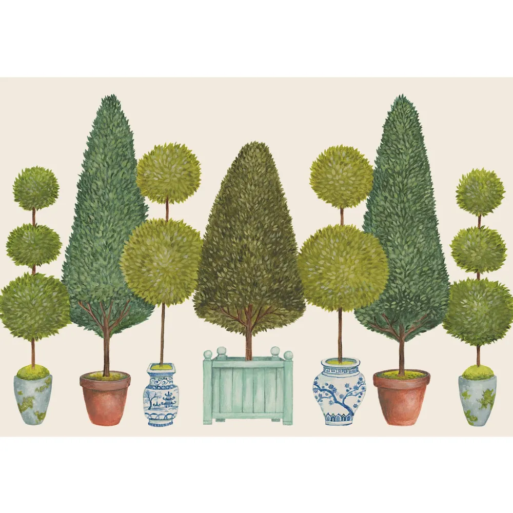 Hester & Cook Topiary Garden Placemat Set