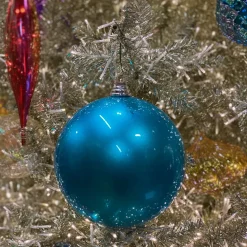 Farrisilk Turquoise Candy Apple Ball Ornament, 8"