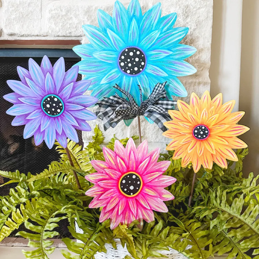 The Round Top Collection Turquoise Gerber Daisy