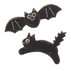 The Round Top Collection Vintage Bat and Cat Magnet