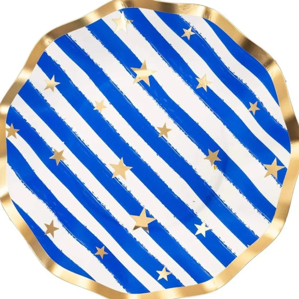 Sophistiplate Wavy Appetizer Plate, Patriotic Confetti
