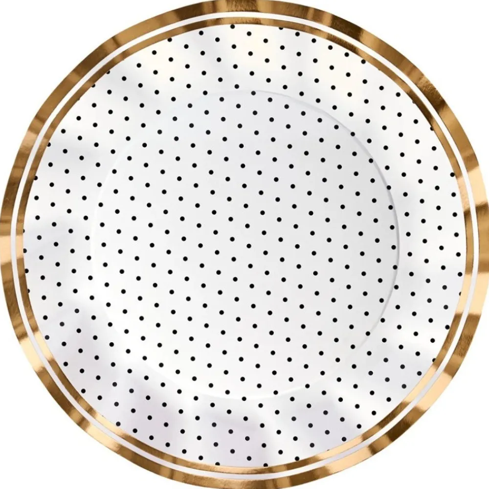 Sophistiplate Wavy Dinner Plate, Blanc & Noir