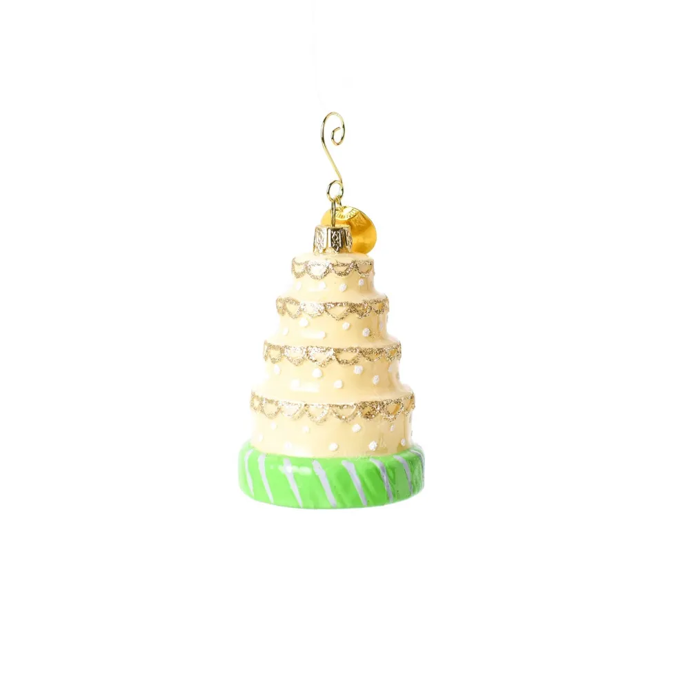 Happy Everything Wedding Cake Shaped Ornament