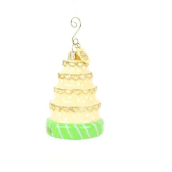 Happy Everything Wedding Cake Shaped Ornament