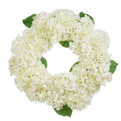 RAZ White Hydrangea Wreath, 26"