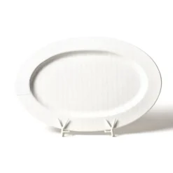 Happy Everything White Stripe Big Oval Platter by !