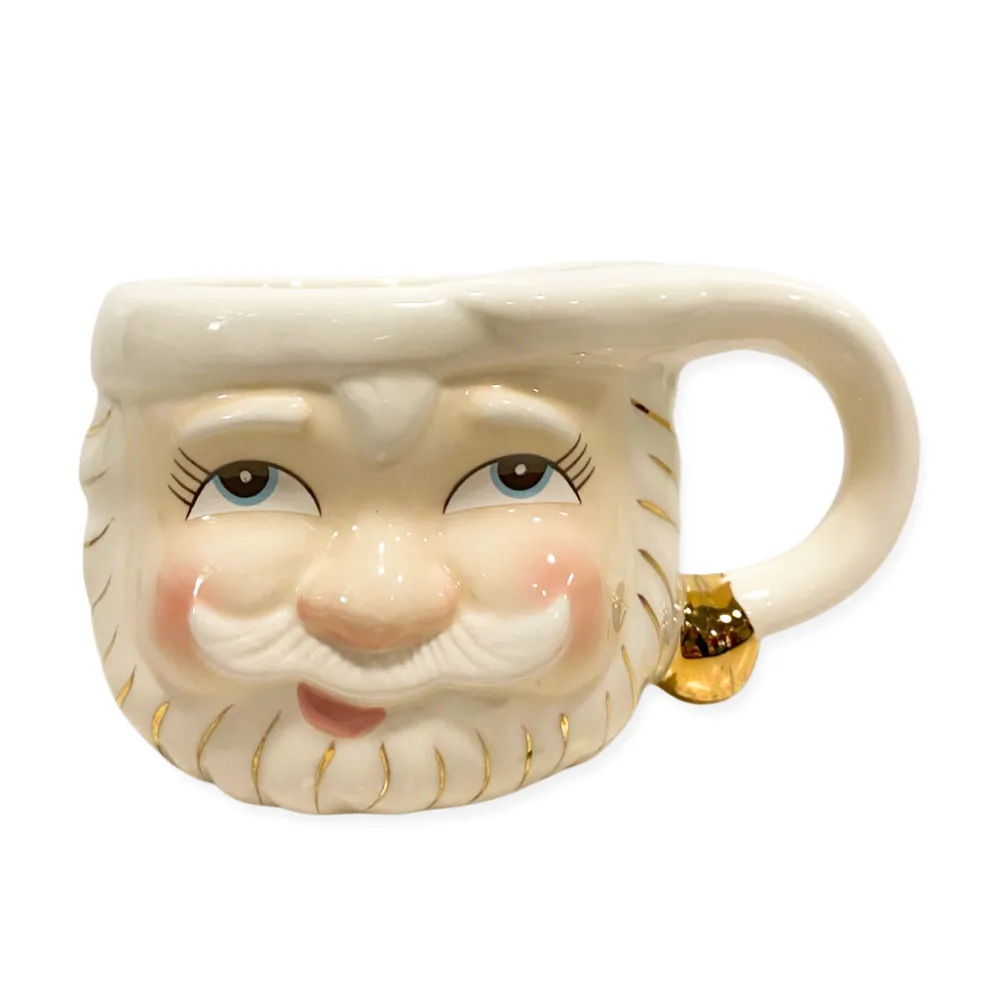 Glitterville Winking Papa Noel Mug by