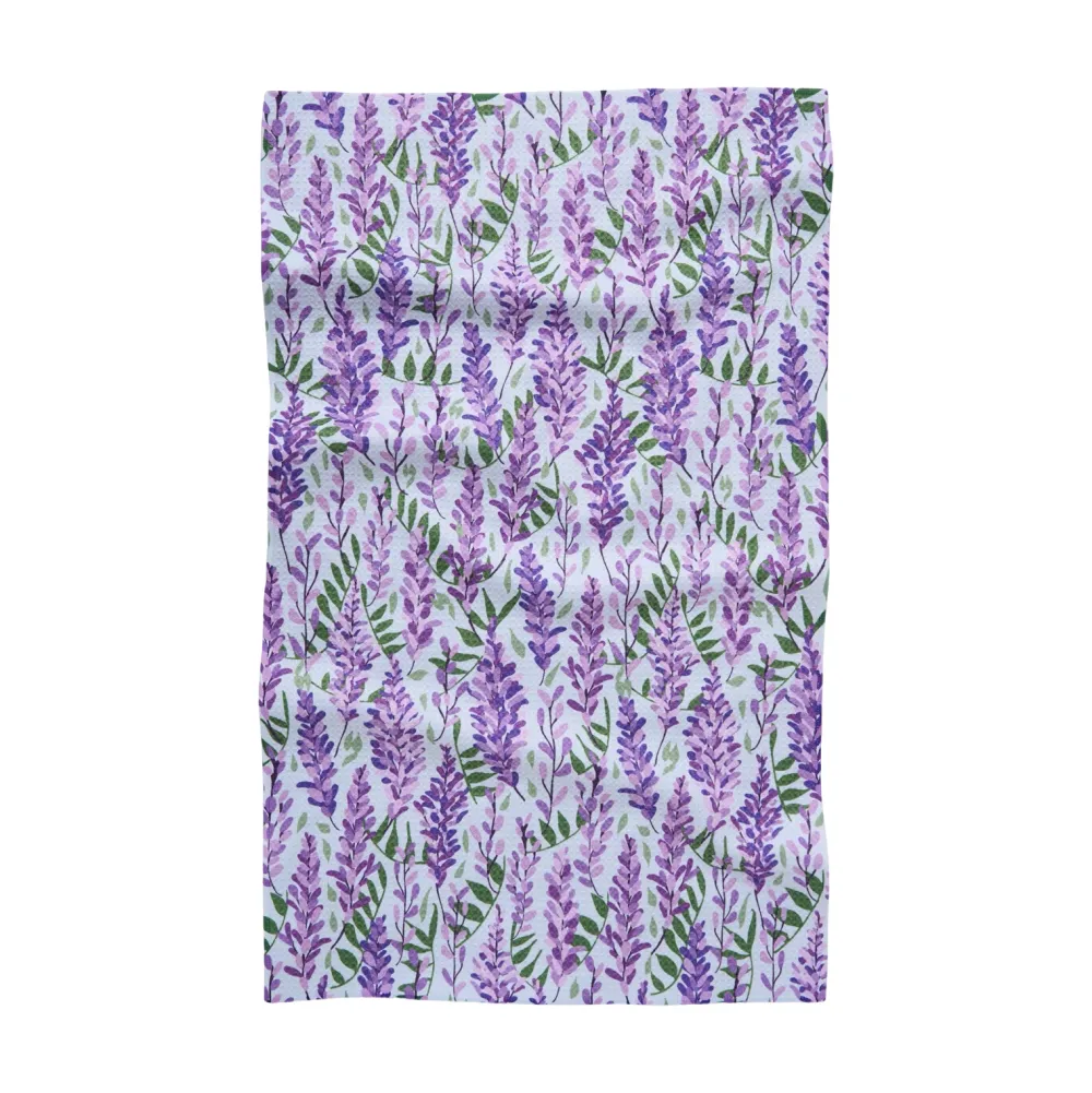Geometry Wisteria Tea Towel