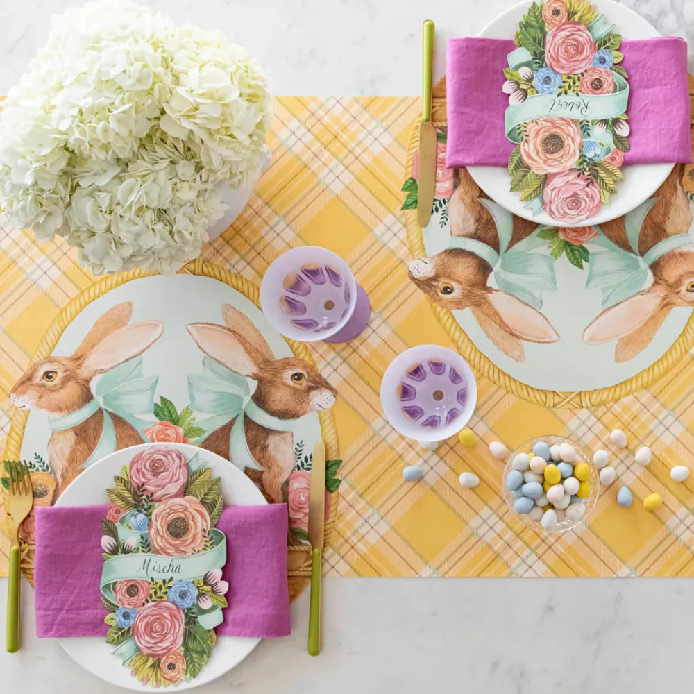 Hester & Cook Yellow Plaid Runner