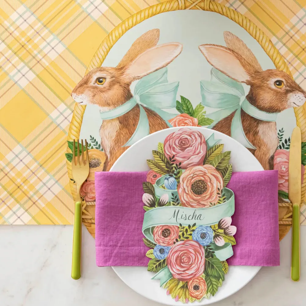 Hester & Cook Yellow Plaid Runner