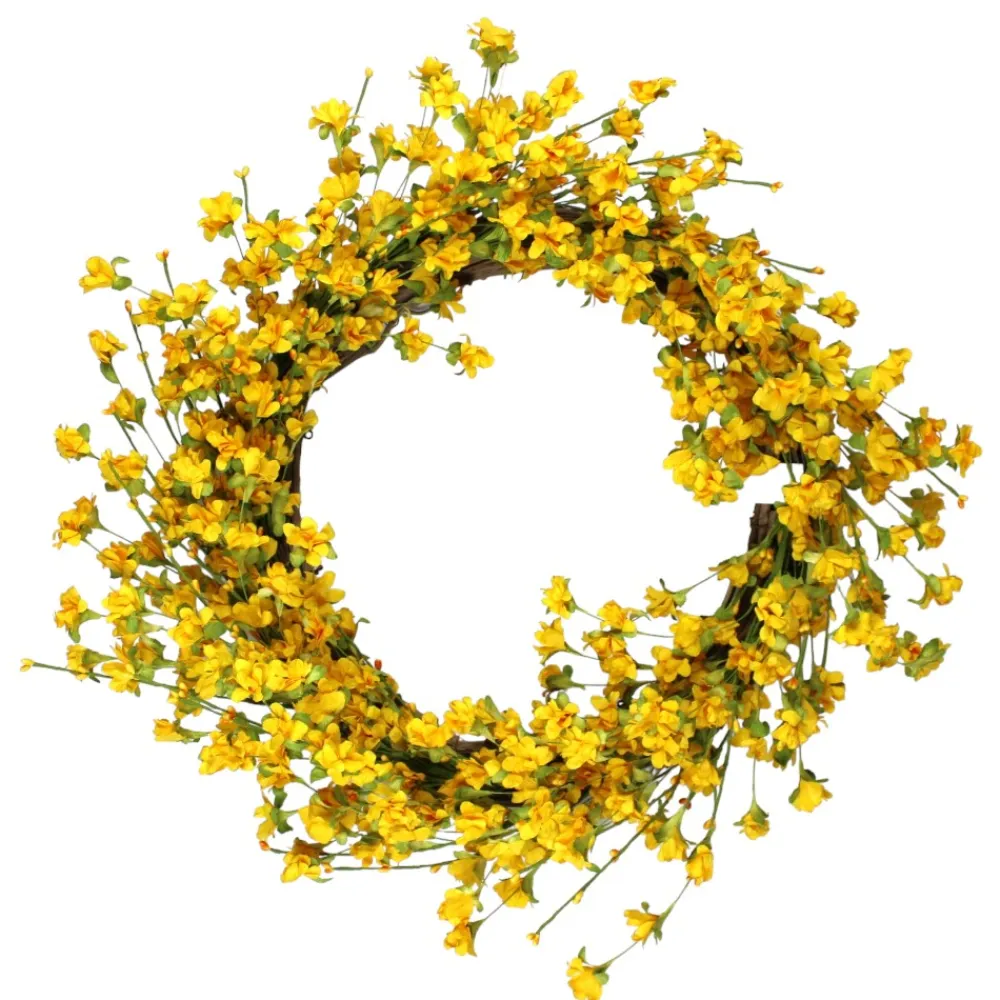 Direct Export Co. Yellow Spring Blossom Wreath, 30"